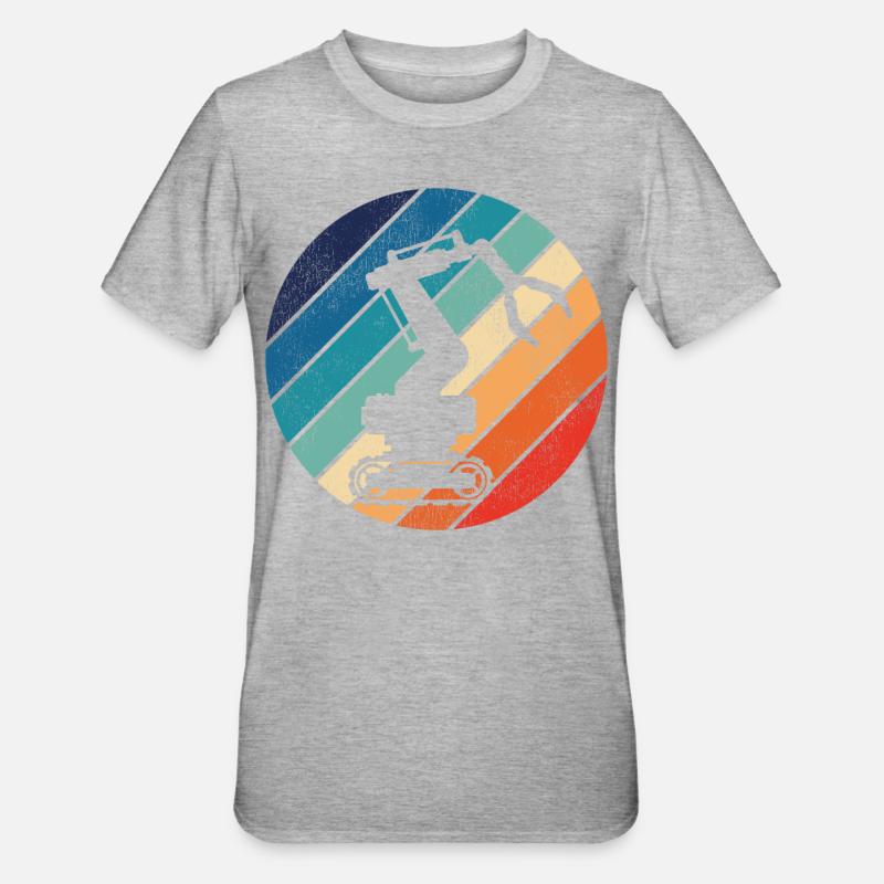 Robot Robotics Engineer Retro - Unisex Polycotton T-Shirt - Grau meliert
