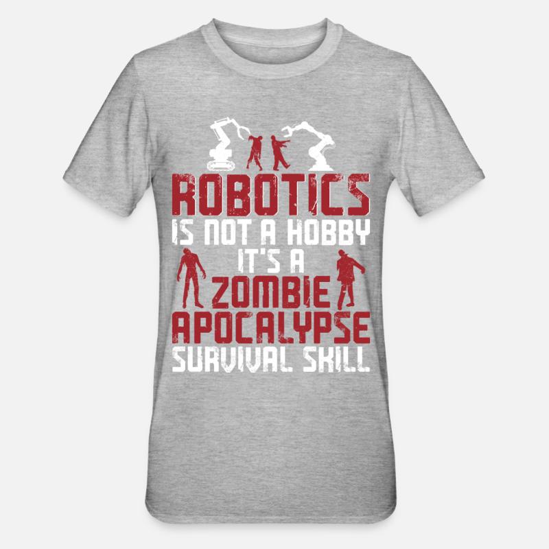 Robot Robotics Engineer Robotics - Unisex Polycotton T-Shirt - heather grey