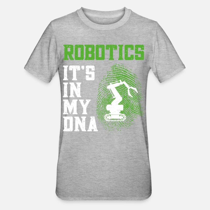 Robot Robotics Engineer Robotics - Unisex Polycotton T-Shirt - heather grey