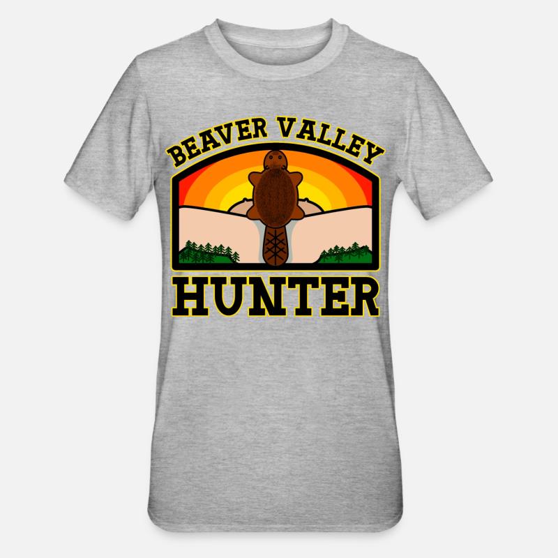 Beaver Valley Hunter Beaver Valley Hunter Hommes - T-shirt polycoton Unisexe - gris chiné