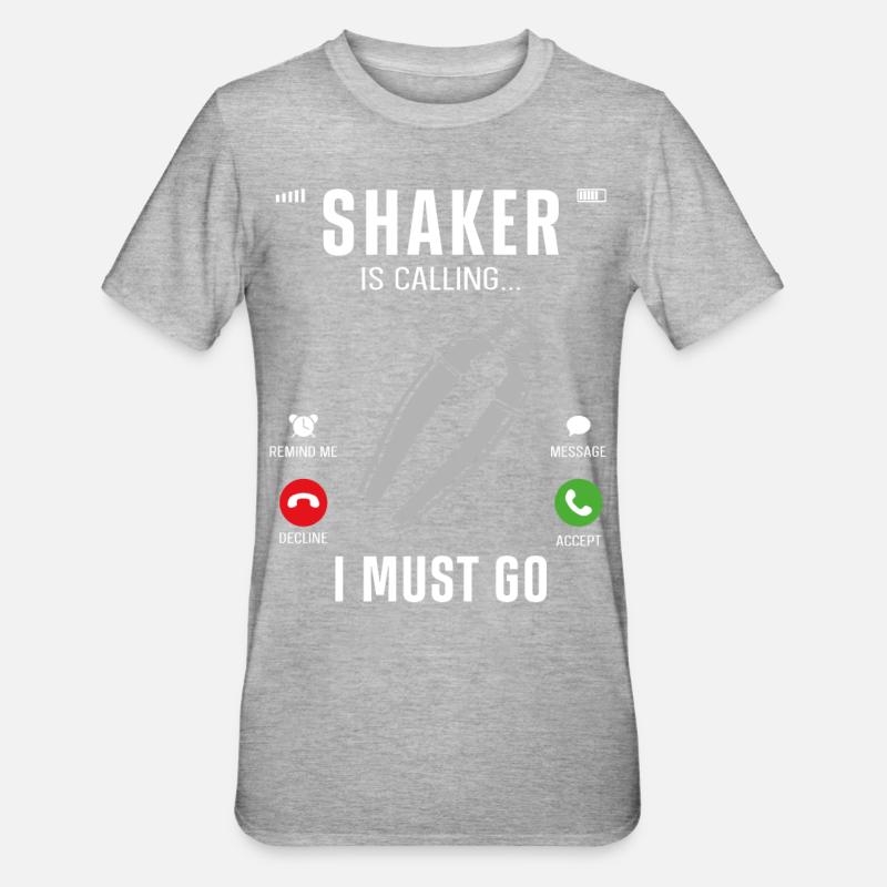 Bartender Mixologist Phone Display - Unisex Polycotton T-Shirt - heather grey