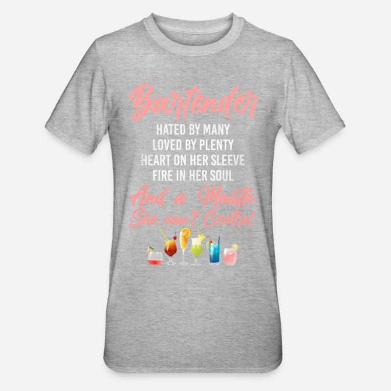 Bartender Mixologist Bartender - Unisex Polycotton T-Shirt - heather grey