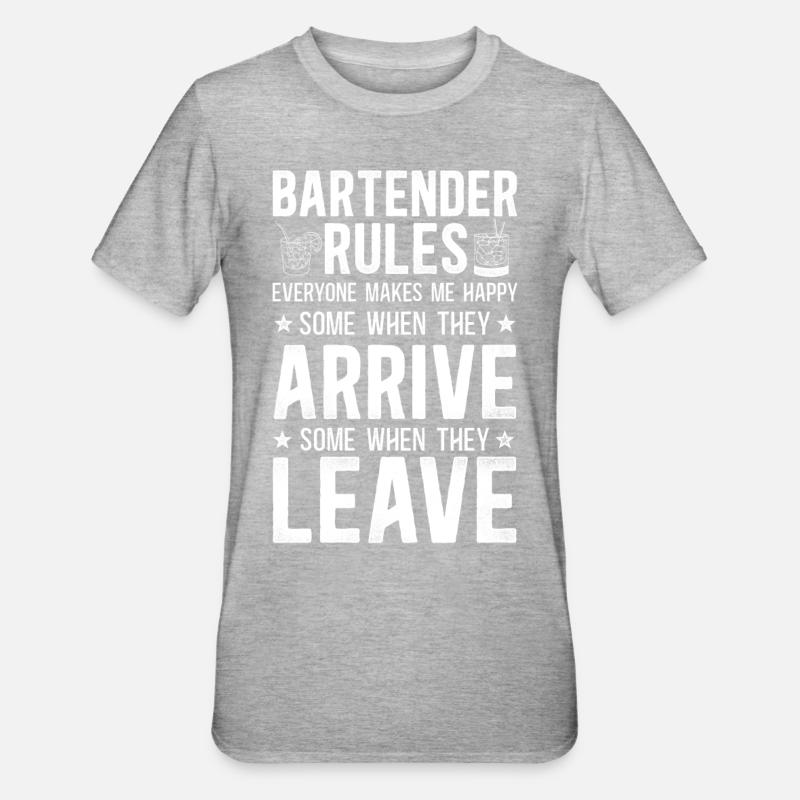 Bartender Mixologist Bartender - Unisex Polycotton T-Shirt - heather grey