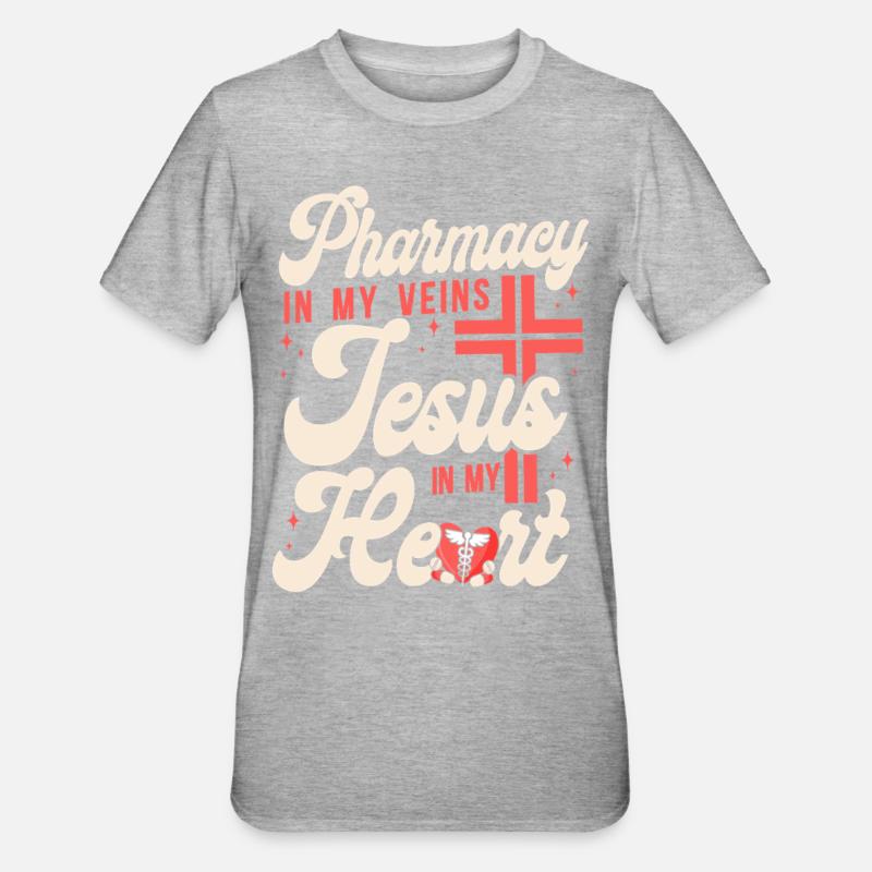 Pharmacy Tech Technician - Unisex Polycotton T-Shirt - heather grey