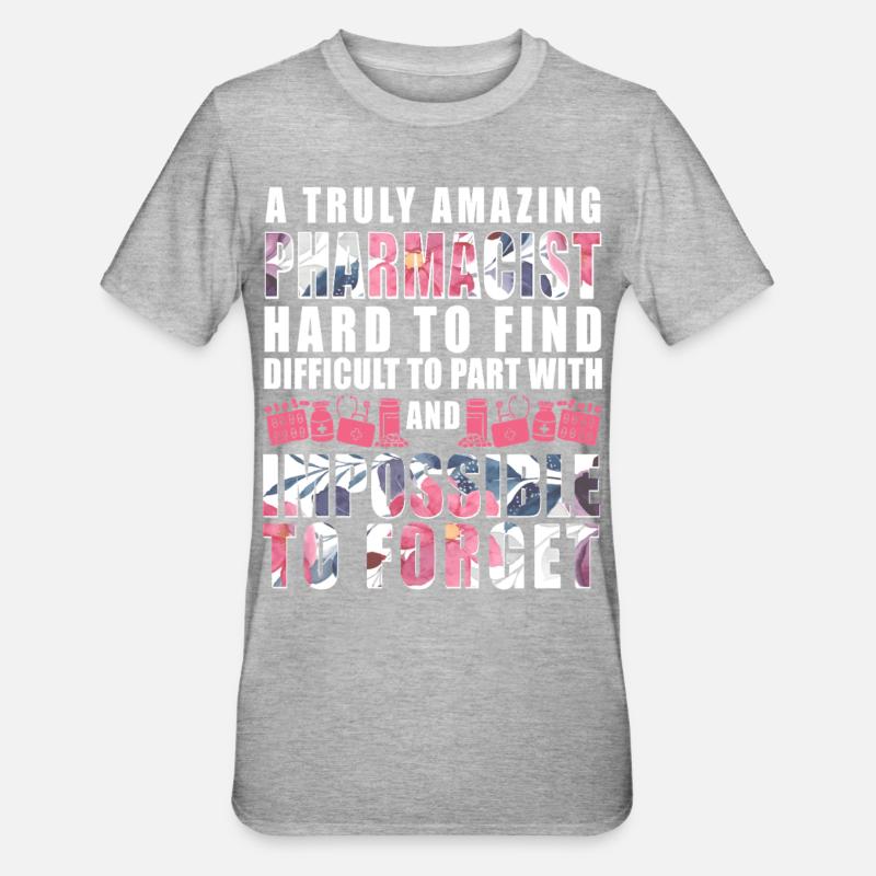 Pharmacy Tech Technician - Unisex Polycotton T-Shirt - Grau meliert