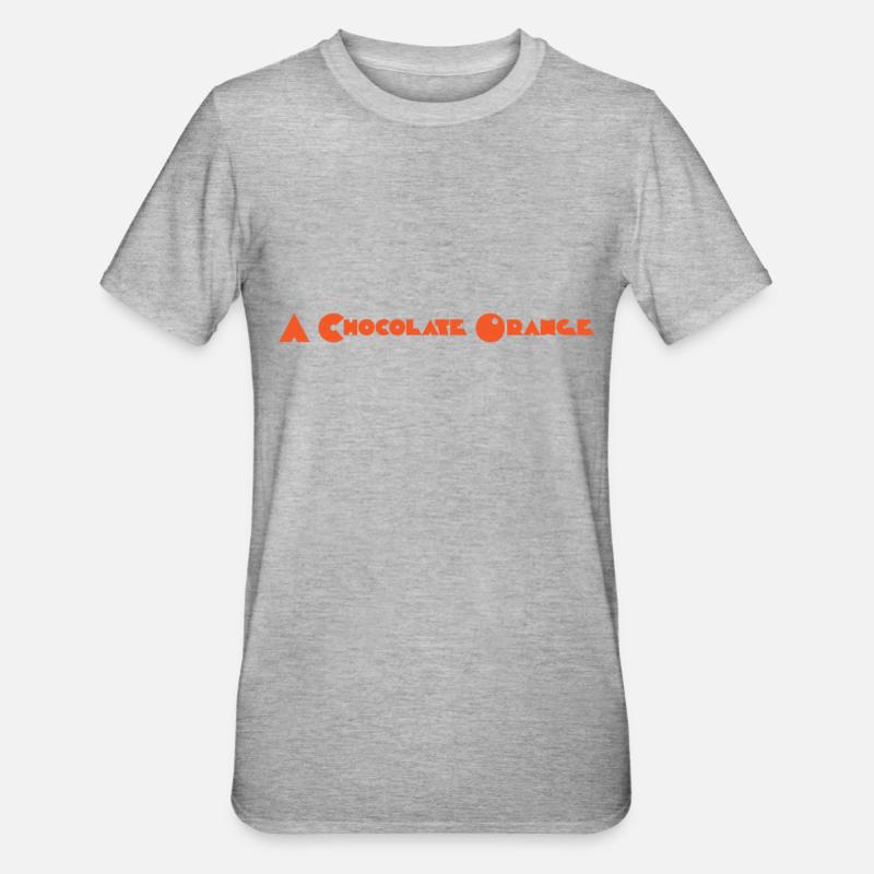 A Chocolate Orange - Unisex Polycotton T-Shirt - heather grey