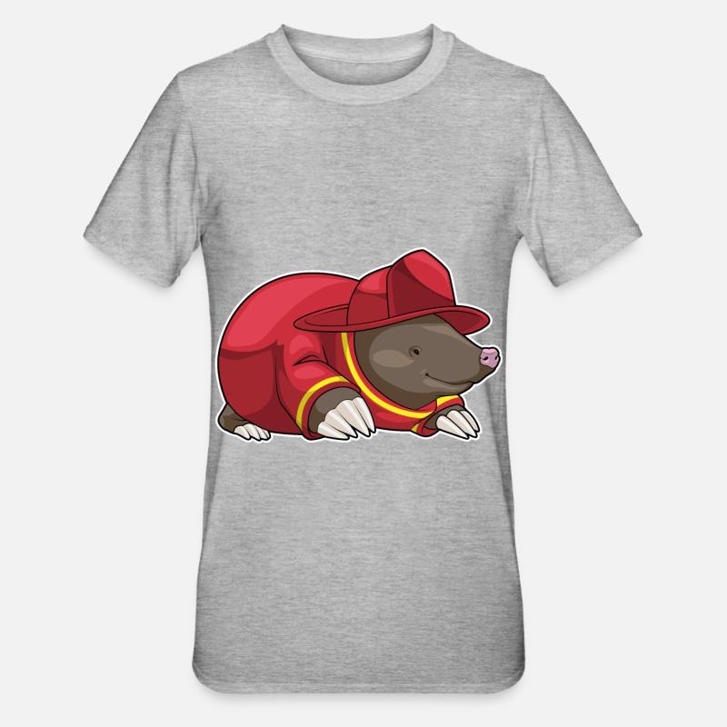 Pompiers de Mole - T-shirt polycoton Unisexe - gris chiné