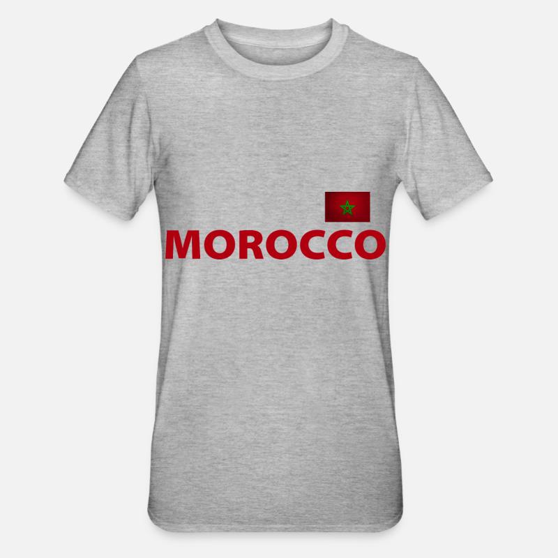Maroc - T-shirt polycoton Unisexe - gris chiné