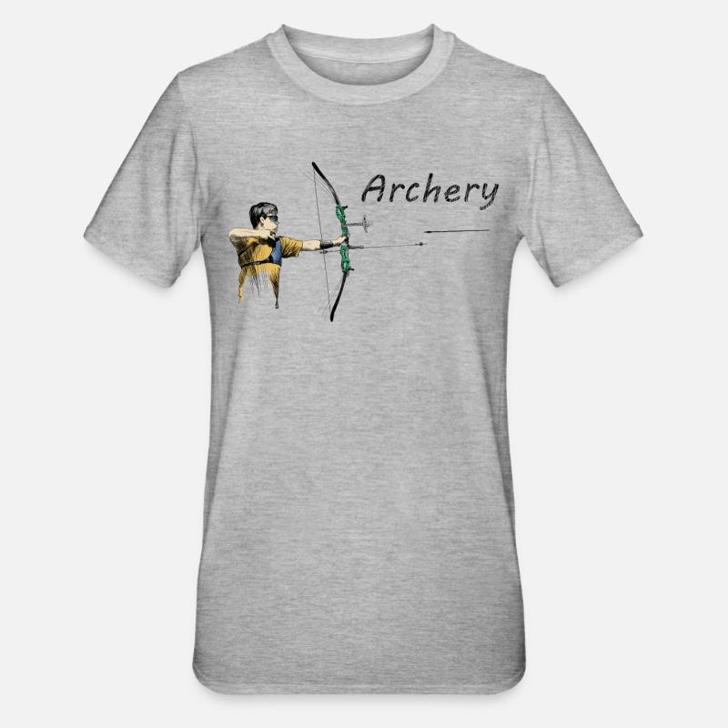 Bogenschützer - Unisex Polycotton T-Shirt - Grau meliert