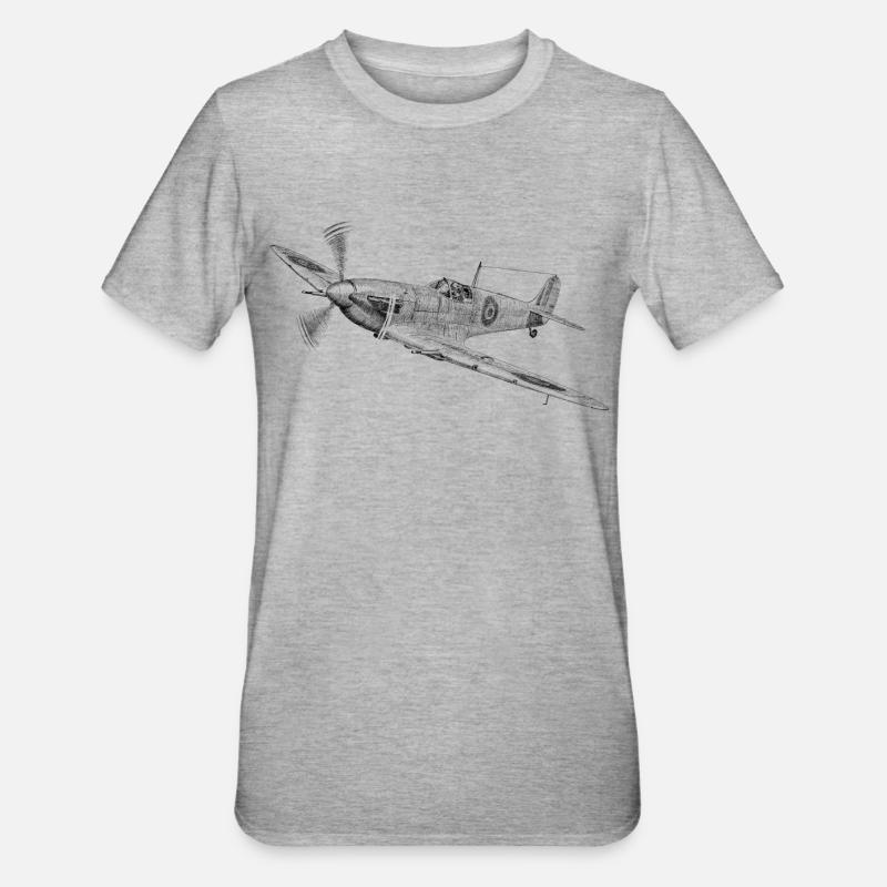 Spitfire - T-shirt polycoton Unisexe - gris chiné