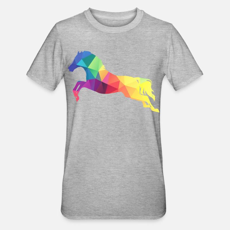 Saut de cheval - T-shirt polycoton Unisexe - gris chiné