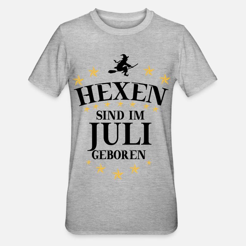 Hexen Juli - Unisex Polycotton T-Shirt - Grau meliert