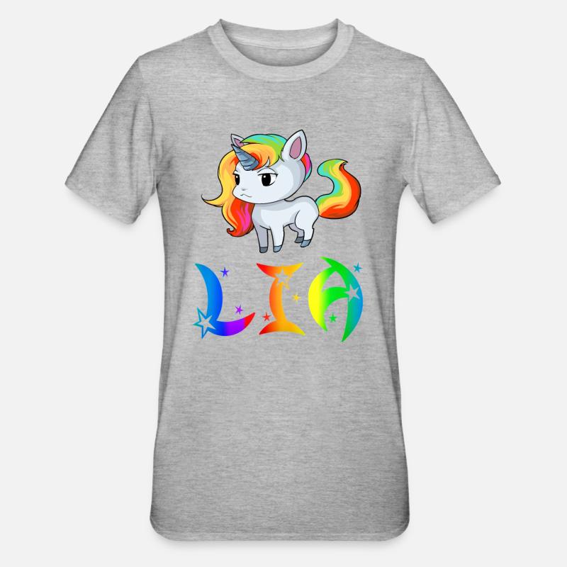 Lia Einhorn - T-shirt polycoton Unisexe - gris chiné