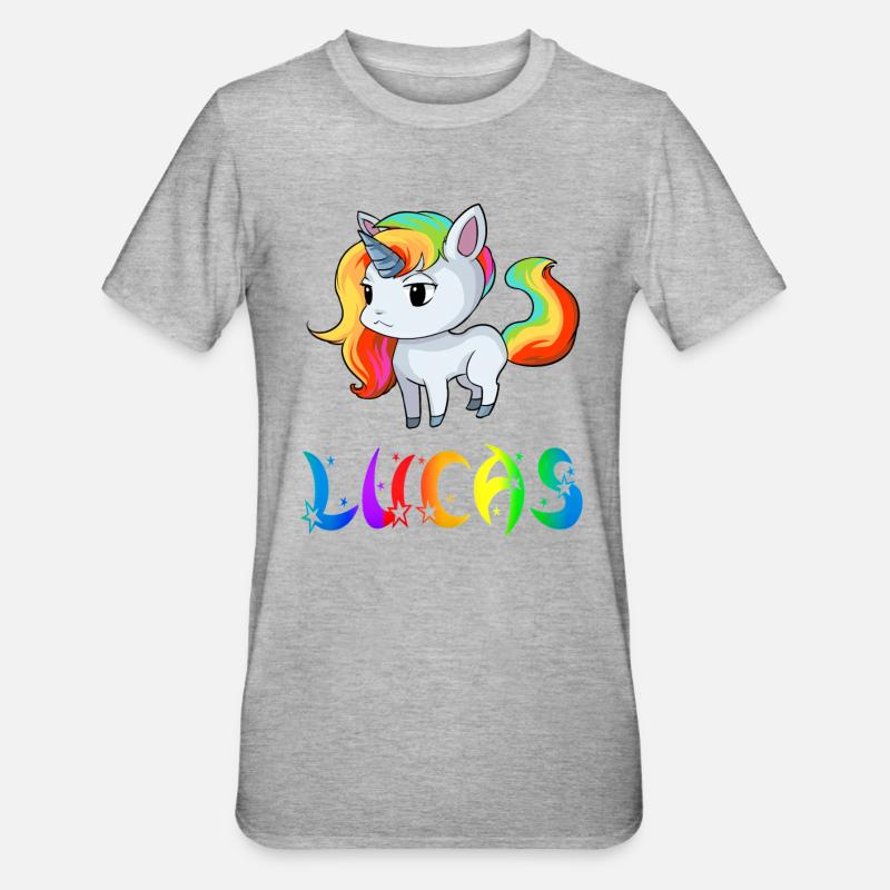 Einhorn Lucas - T-shirt polycoton Unisexe - gris chiné