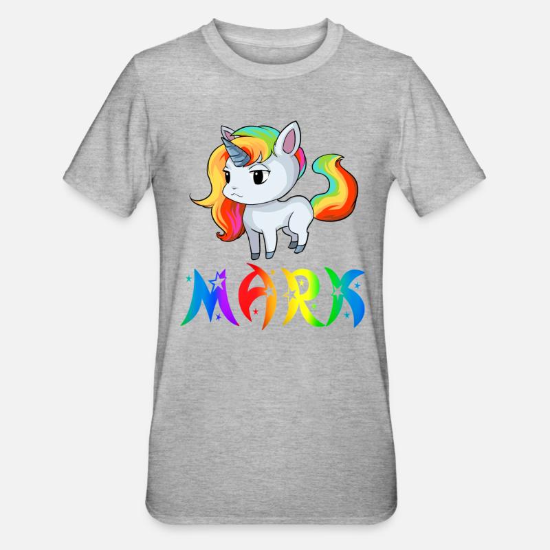 Einhorn Mark - T-shirt polycoton Unisexe - gris chiné
