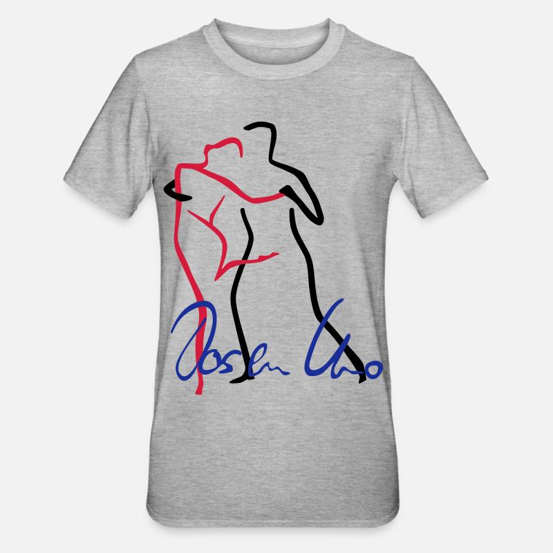 Tango-1 - Unisex Polycotton T-Shirt - Grau meliert