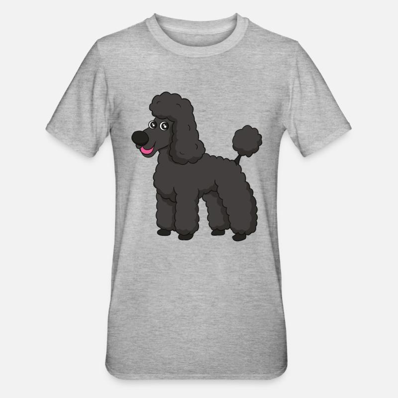 caniche doux - T-shirt polycoton Unisexe - gris chiné