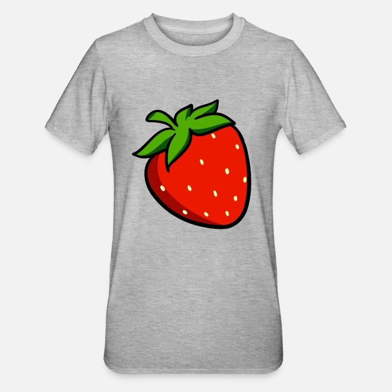 fraises - T-shirt polycoton Unisexe - gris chiné