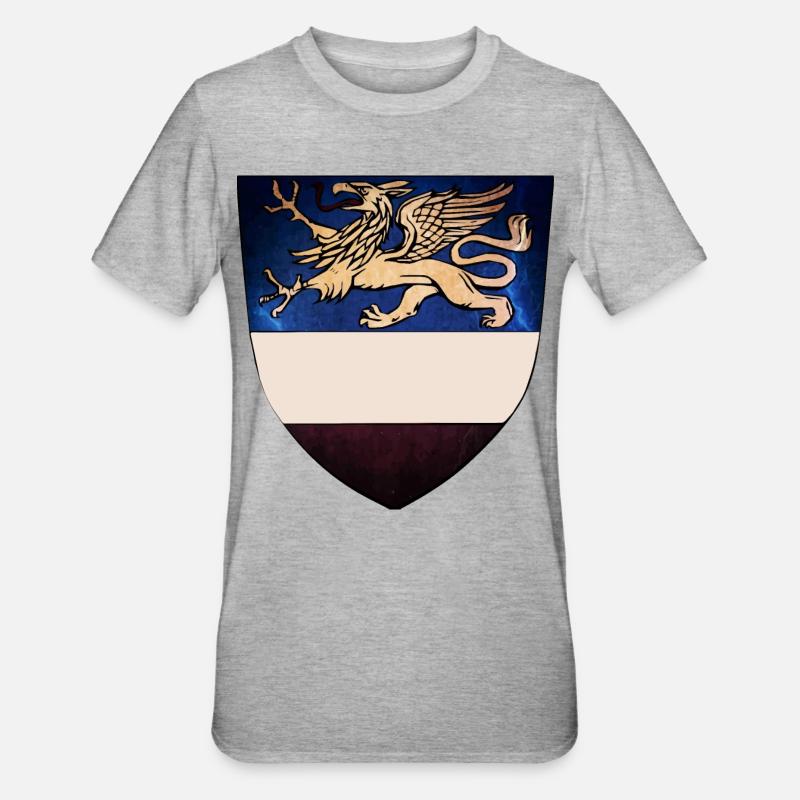 Rostocker Wappen-Variante - Unisex Polycotton T-Shirt - Grau meliert