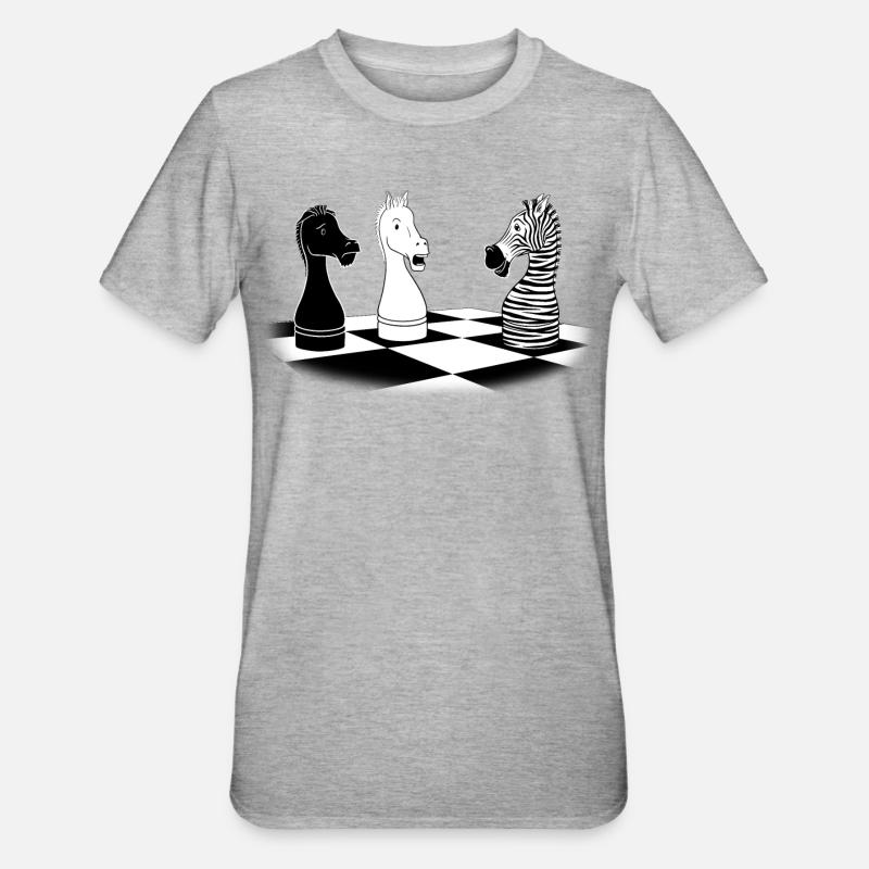 Zebra Knight - T-shirt polycoton Unisexe - gris chiné