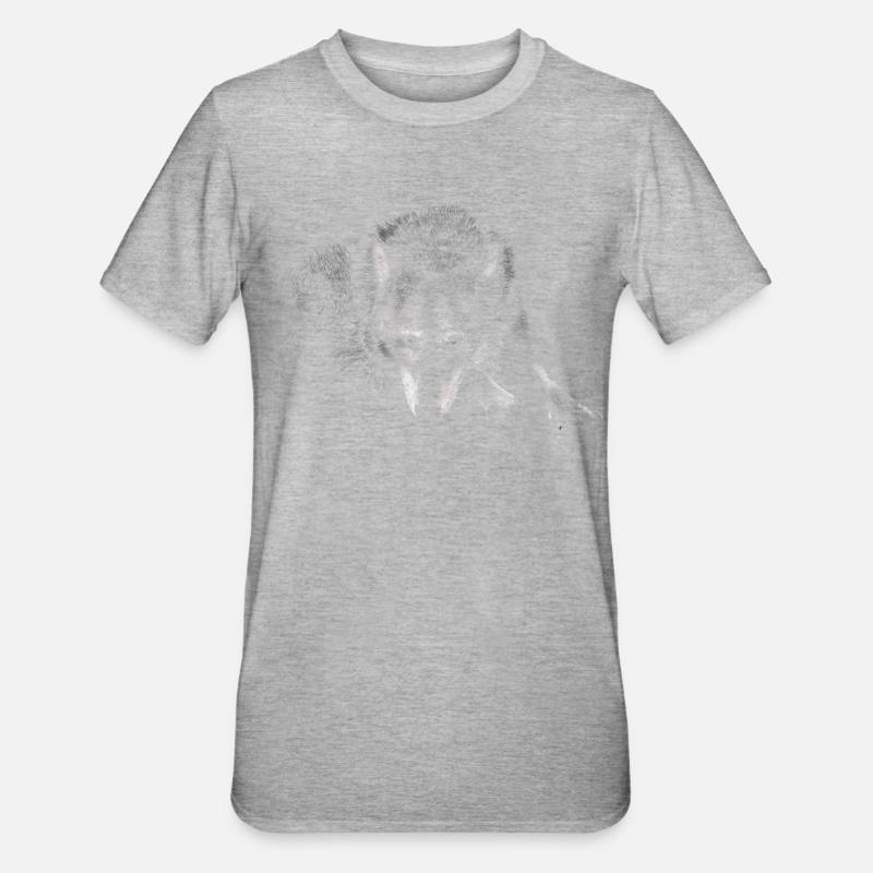 Loup - T-shirt polycoton Unisexe - gris chiné