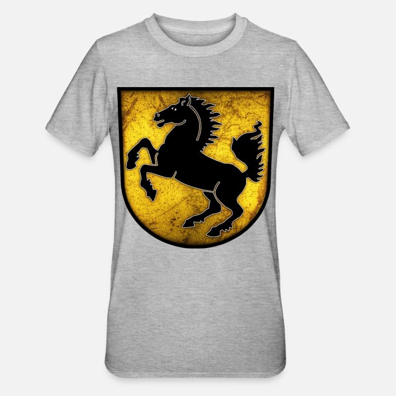 Stuttgart - Armoiries de Stuttgart - T-shirt polycoton Unisexe - gris chiné