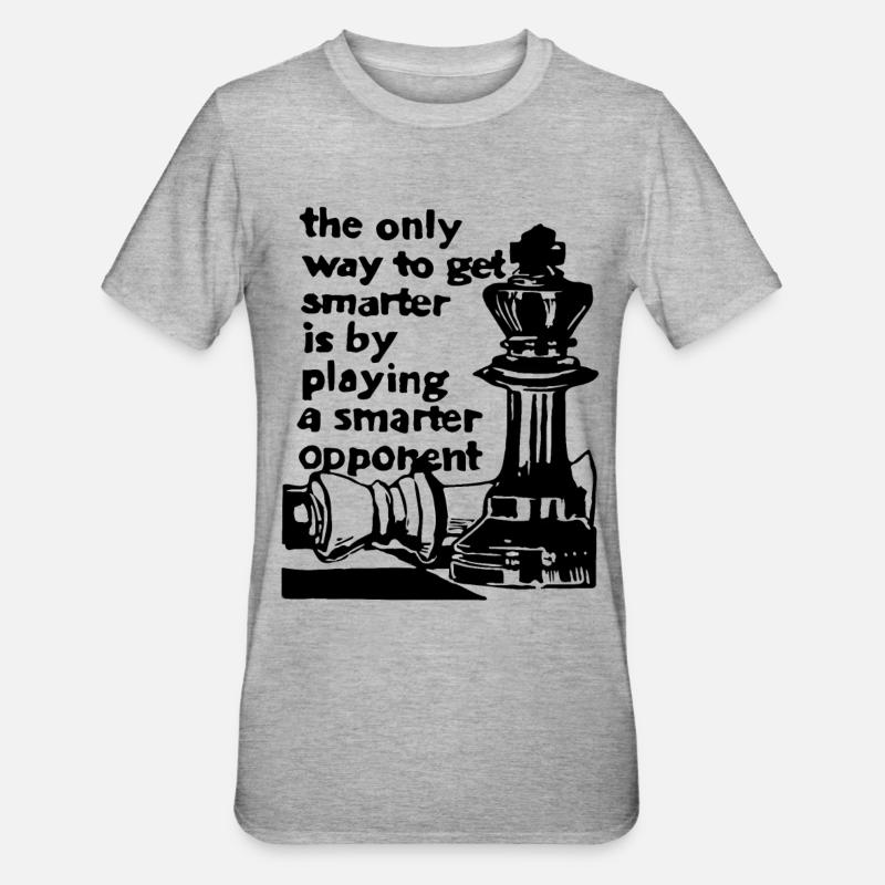 Chess chess player gift - Unisex Polycotton T-Shirt - heather grey