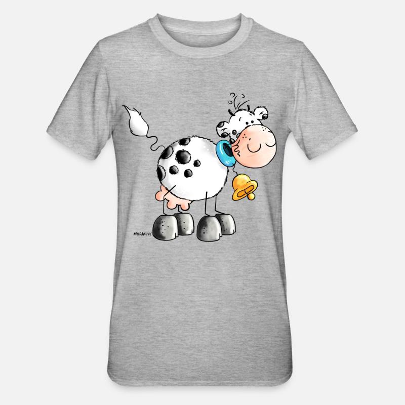 "Erna" - Ko - Kor - Polycotton-T-shirt unisex - gråmelerad