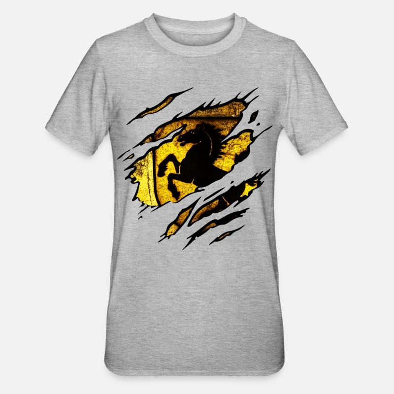 Stuttgart - Stuttgart Zerrissen - Unisex Polycotton T-Shirt - Grau meliert