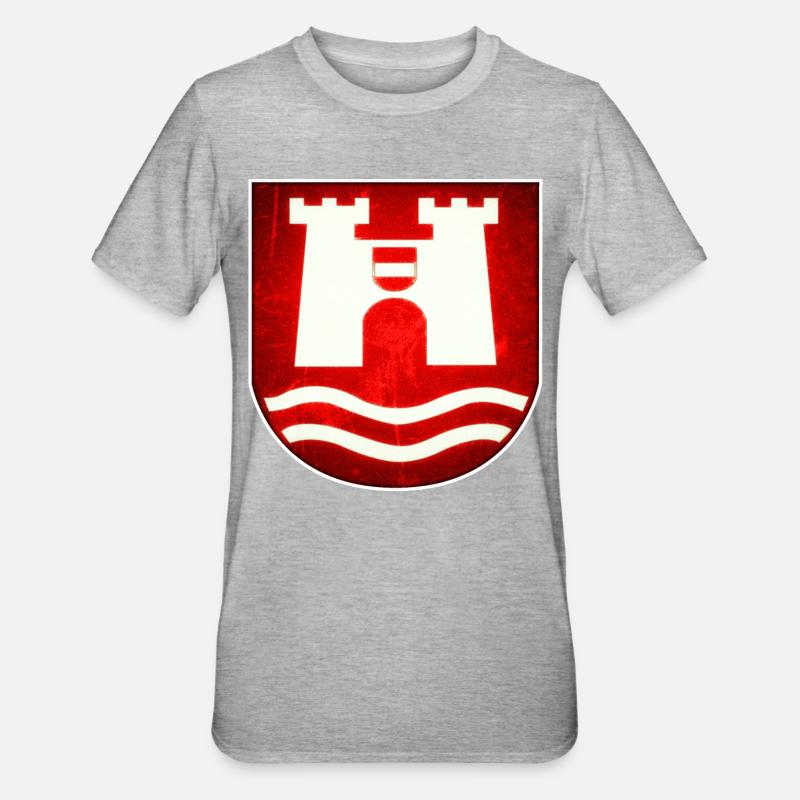 Linz Autriche - Design - T-shirt polycoton Unisexe - gris chiné