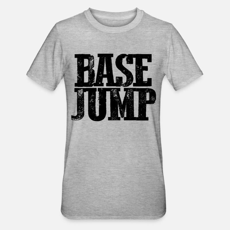 Base Jump - B.A.S.E. - Basejumper - T-shirt polycoton Unisexe - gris chiné