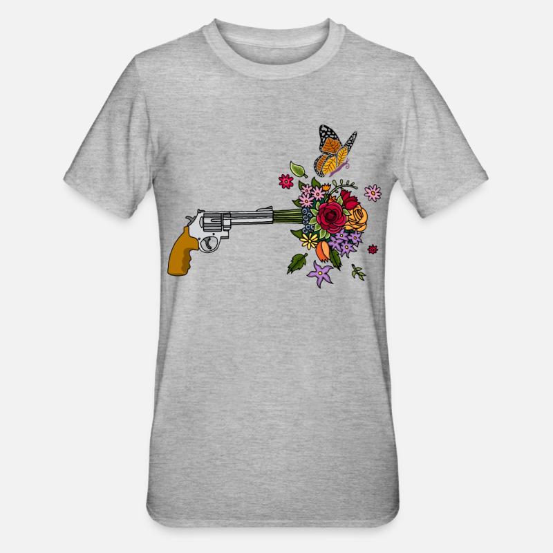 Die Friedenswaffe - Unisex Polycotton T-Shirt - Grau meliert