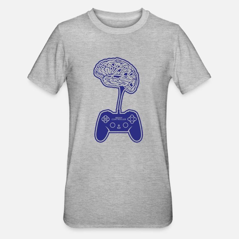 Gamer - Maglietta unisex, mix cotone e poliestere - grigio melange