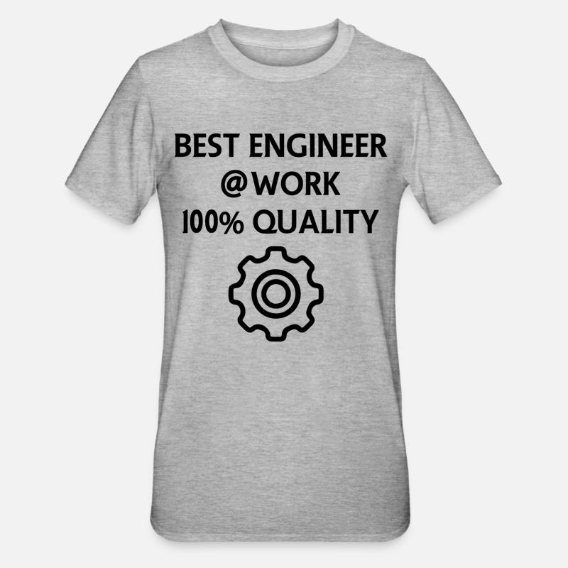 Technician and Engineer - Unisex Polycotton T-Shirt - heather grey