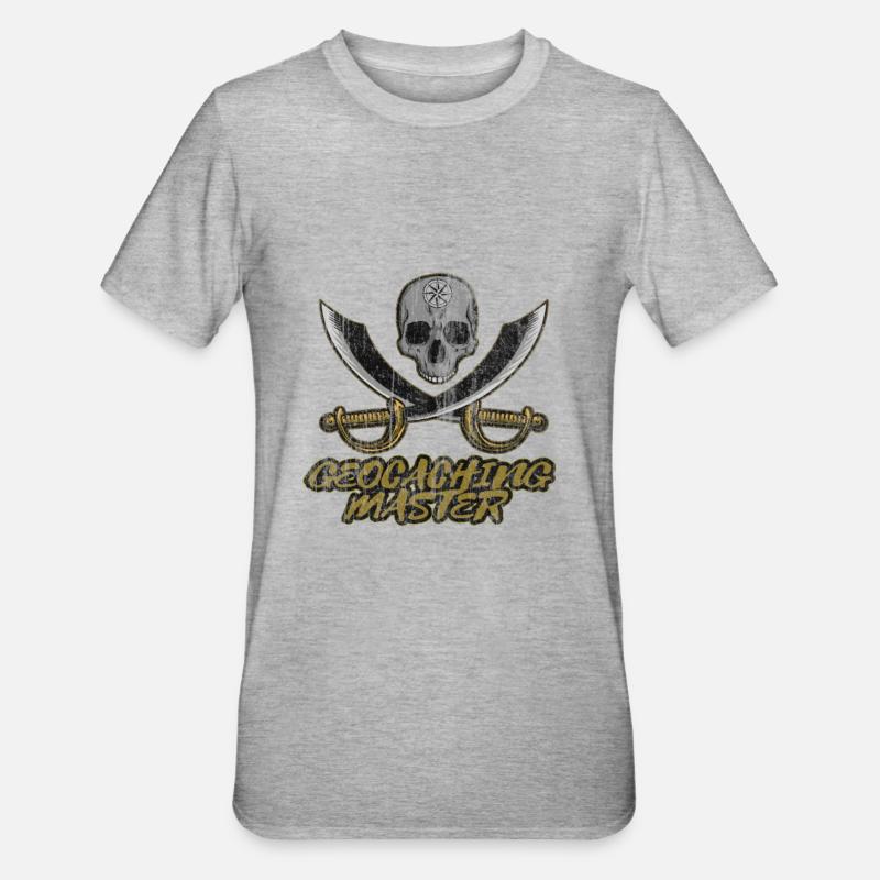Geocaching - Unisex Polycotton T-Shirt - heather grey