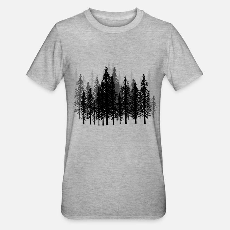 Wald Wälder Förster Jäger Geschenkidee Camping - Unisex Polycotton T-Shirt - Grau meliert