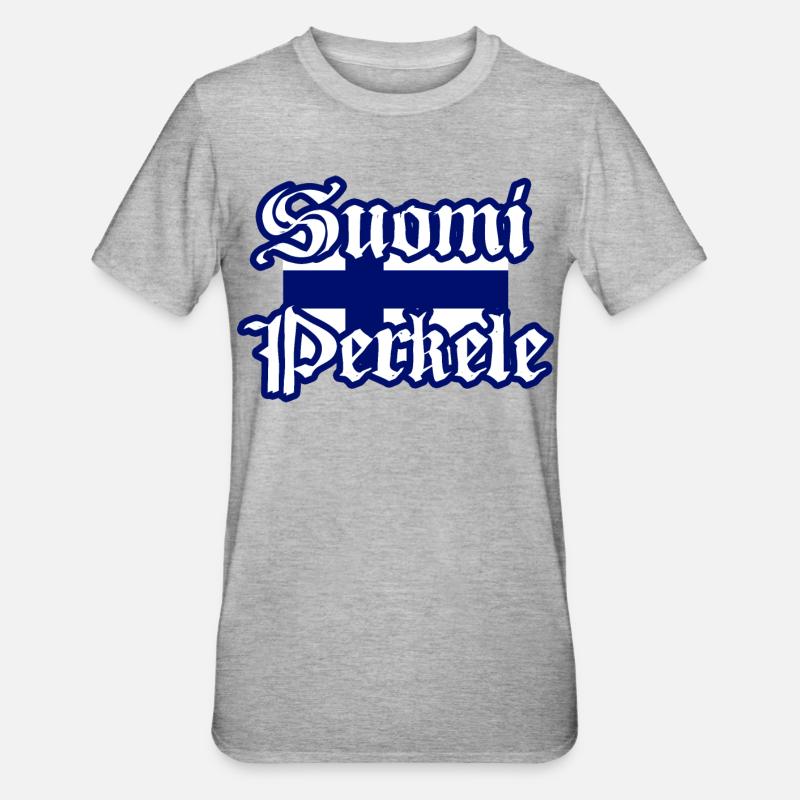 Suomi Perkele - Diables de Finlande - T-shirt polycoton Unisexe - gris chiné