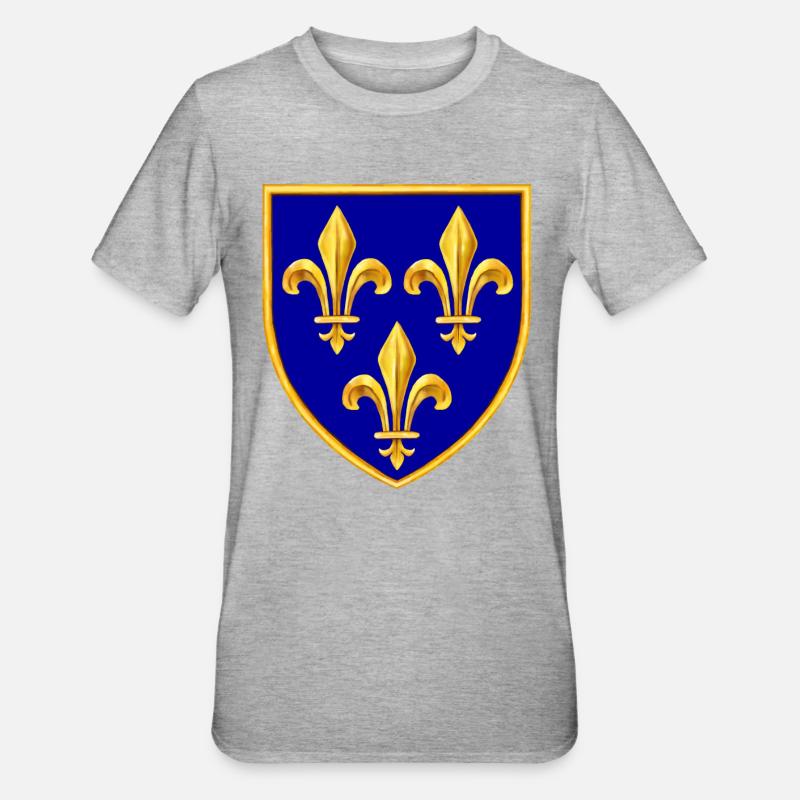 Lilie blüht - Unisex Polycotton T-Shirt - Grau meliert