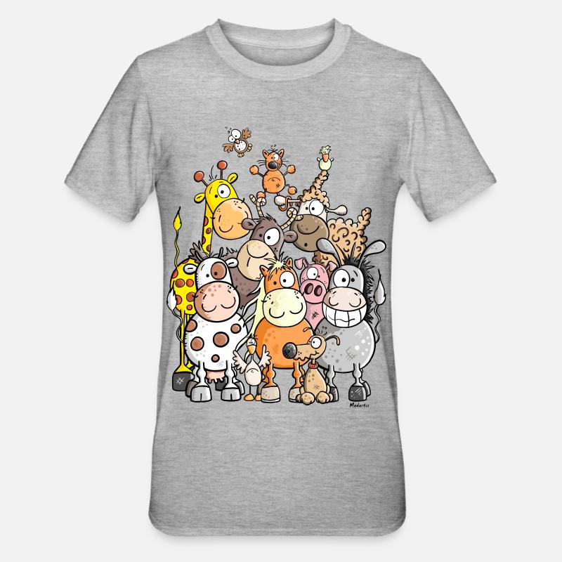 Tas géant de l'animal - T-shirt polycoton Unisexe - gris chiné