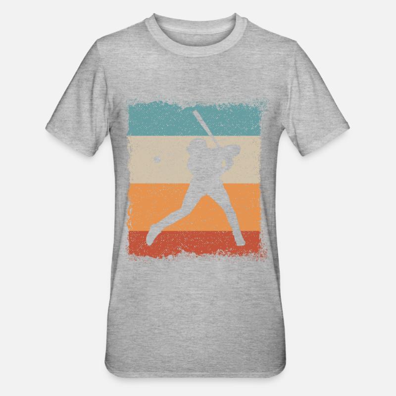 Baseballer baseball batte - T-shirt polycoton Unisexe - gris chiné