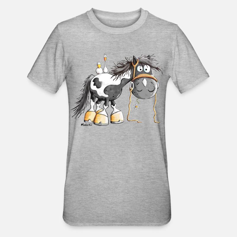 Schecki Schecke - Unisex Polycotton T-Shirt - Grau meliert