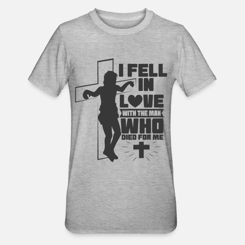 Jésus-Christ - Conception - T-shirt polycoton Unisexe - gris chiné