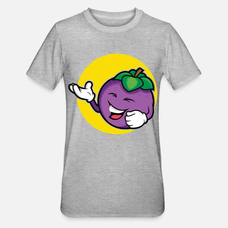 Conception de prune - T-shirt polycoton Unisexe - gris chiné