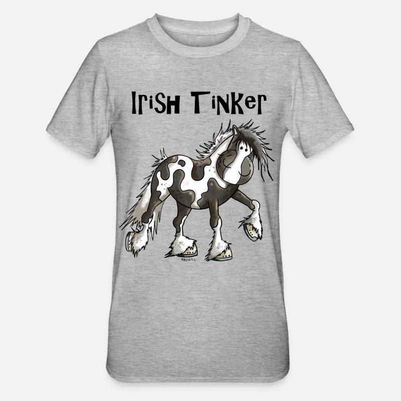 Tracy der Irish Tinker - Unisex Polycotton T-Shirt - Grau meliert