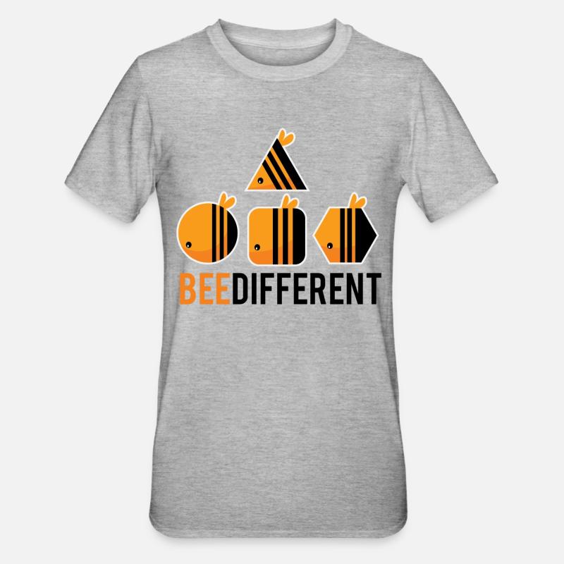 Bee Different - Unisex Polycotton T-Shirt - heather grey