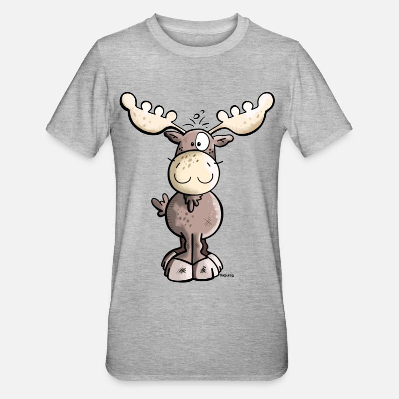 Wapitis douces - T-shirt polycoton Unisexe - gris chiné
