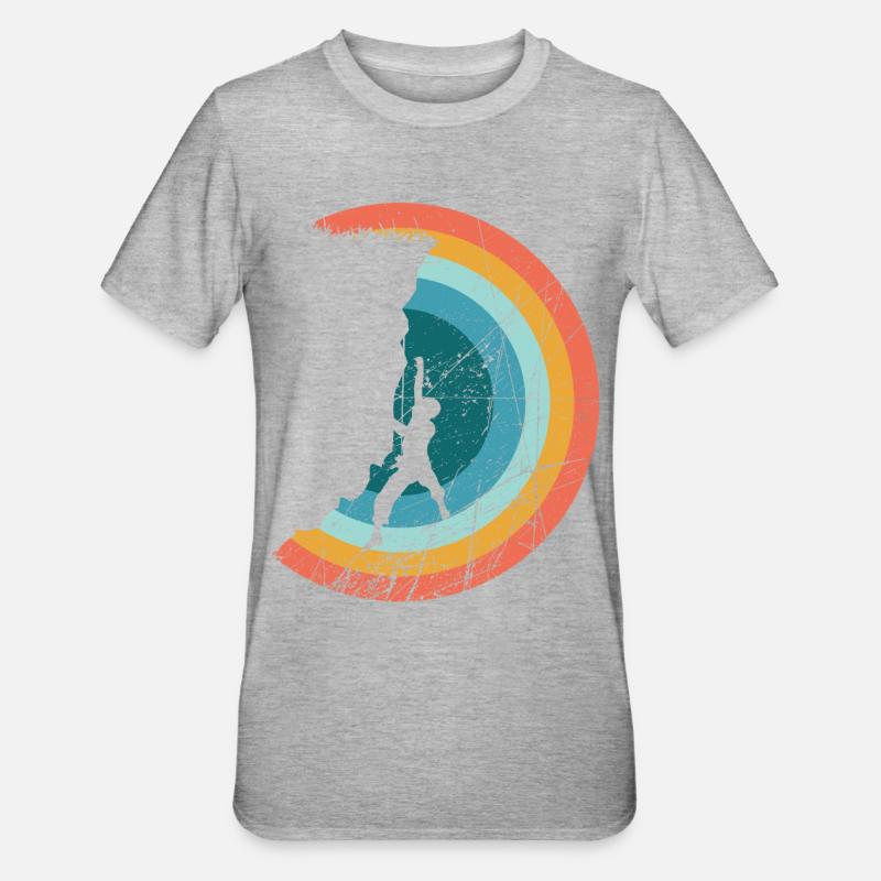 Klettern - Bergsteigen - Unisex Polycotton T-Shirt - Grau meliert