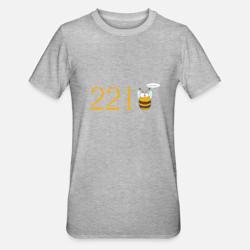 221bee - T-shirt polycoton Unisexe - gris chiné