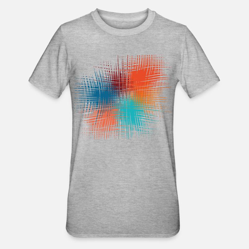 Explosion der Farben - Unisex Polycotton T-Shirt - Grau meliert