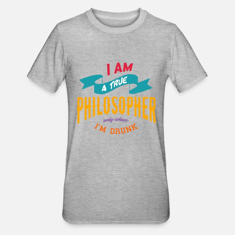 Saufspruch - T-shirt polycoton Unisexe - gris chiné